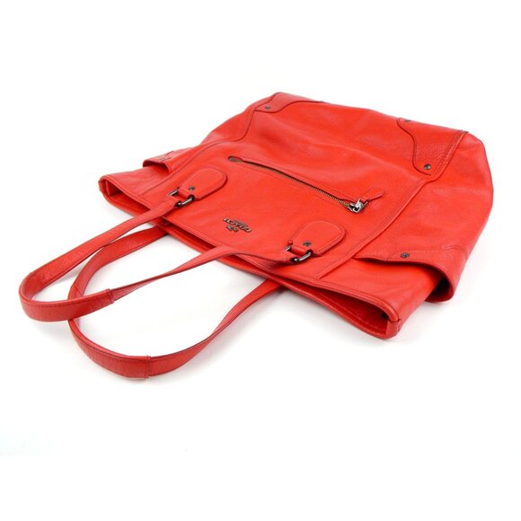 Coach Orange Leather Tote Bag F34039 - Picture 5 of 16